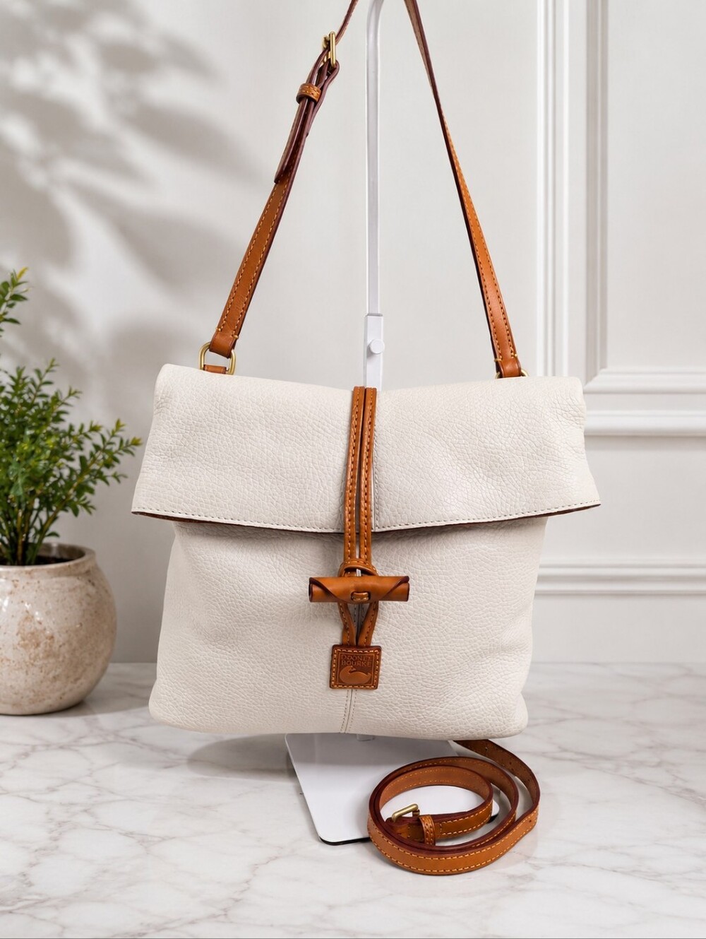 Dooney & Bourke Florentine Italian Leather Toggle Crossbody Shoulder Bag